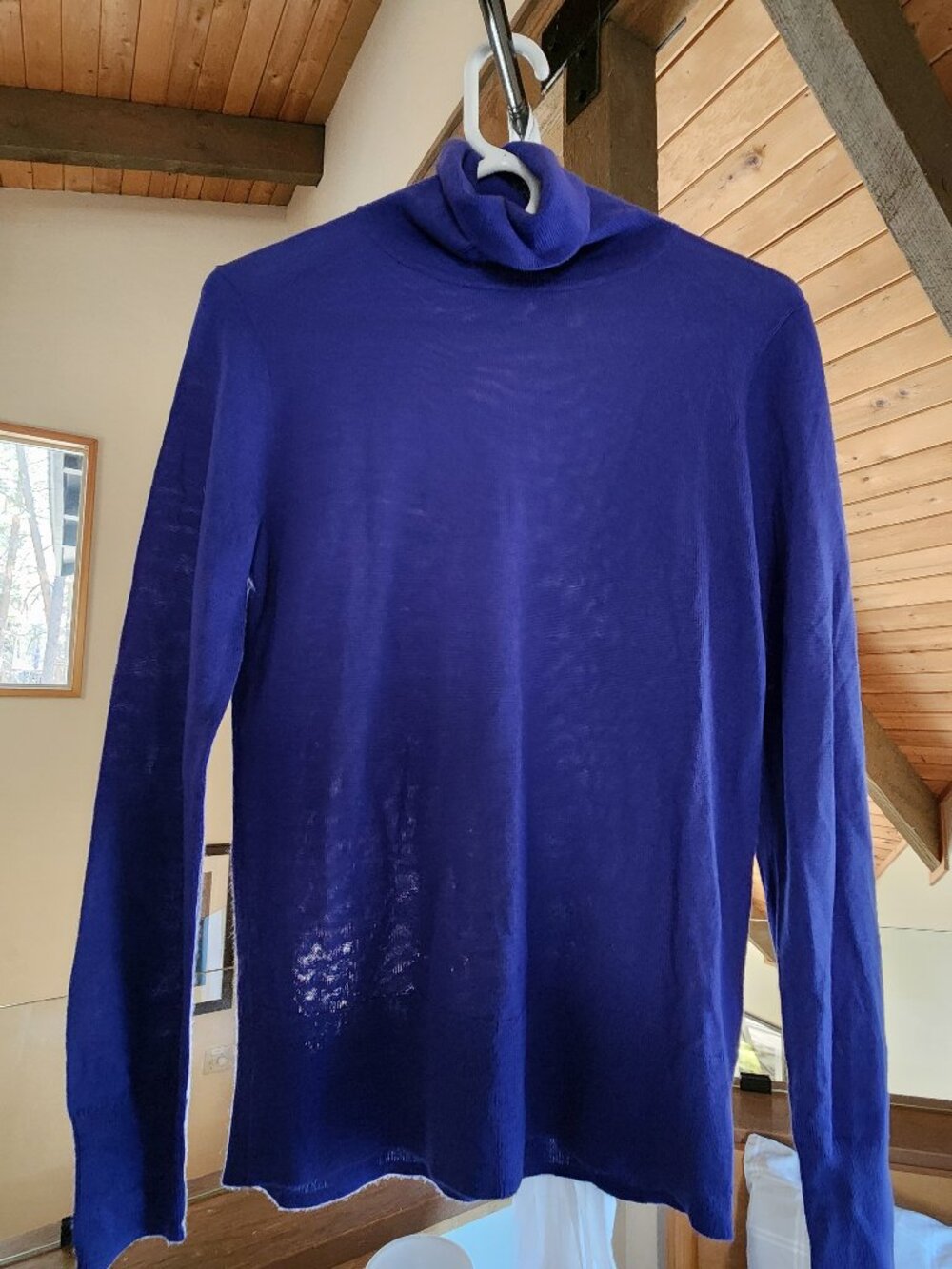 J.Crew Merino Wool Turtleneck Sweater Cobalt Blue Purple Size Small